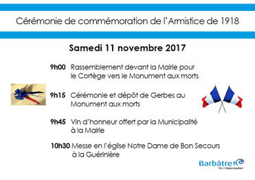 Commémoration armistice 2017
