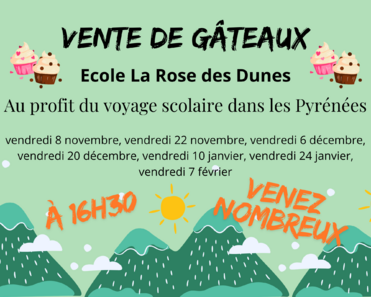 Vente de gâteaux école